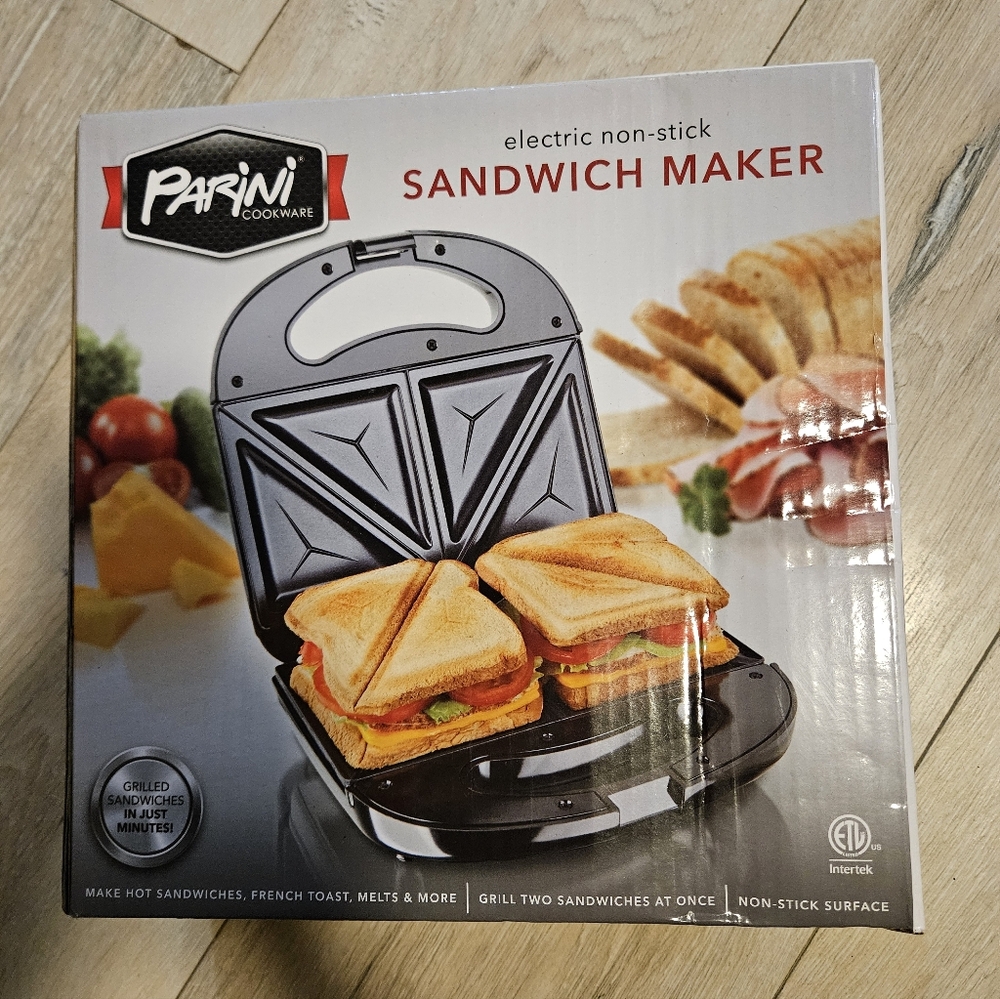 New Parini Electric Non-Stick Sandwich Maker